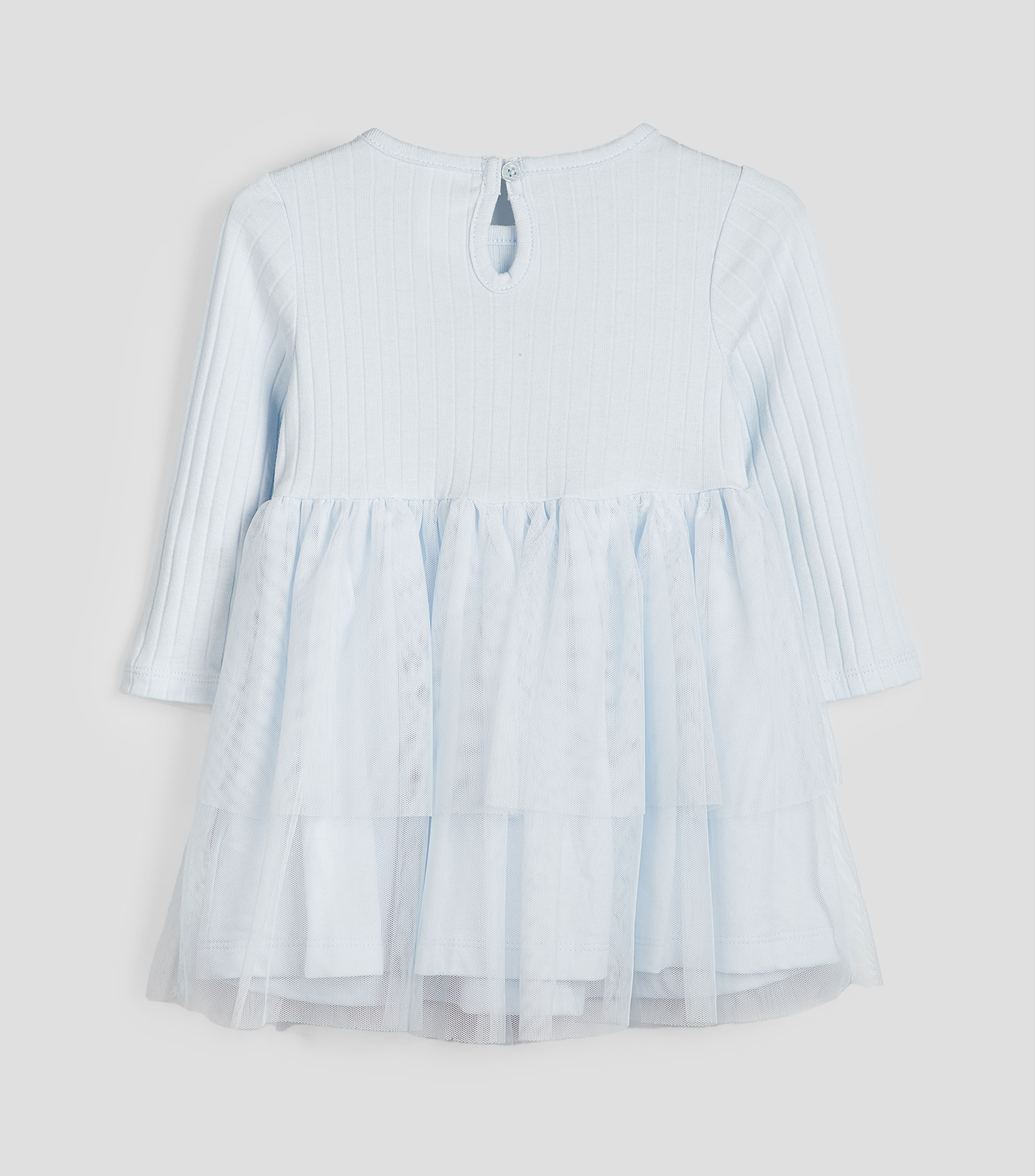 Vestido con manga larga liso Bebé